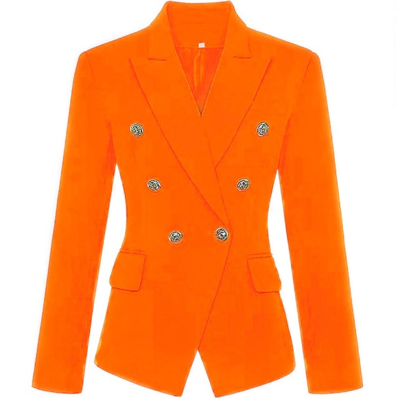 Neon Orange blazer - Picture 3 of 7